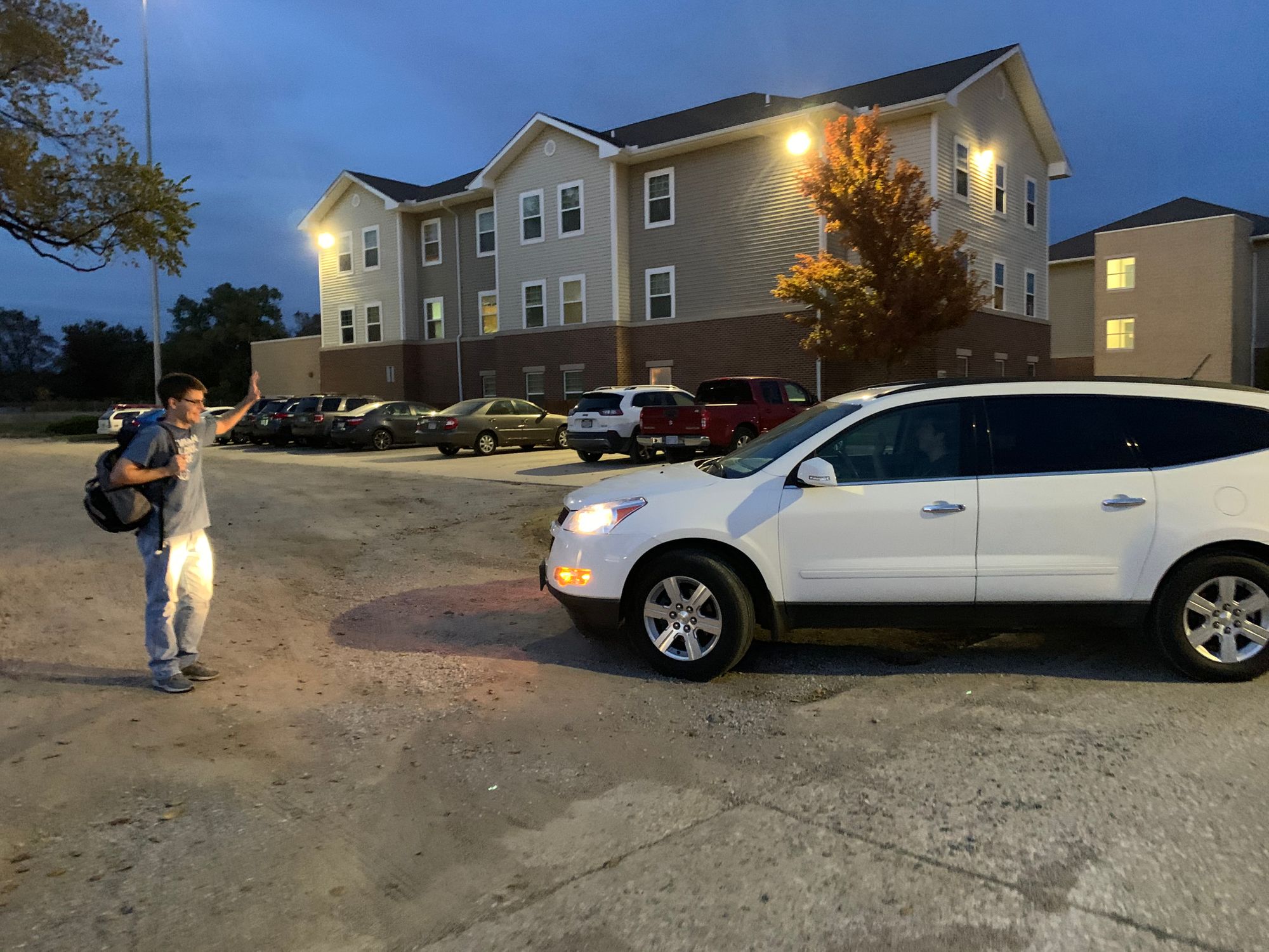 Students complain about potholes in Fugate lot