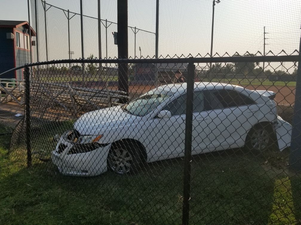 Car loses control on campus, causes damage