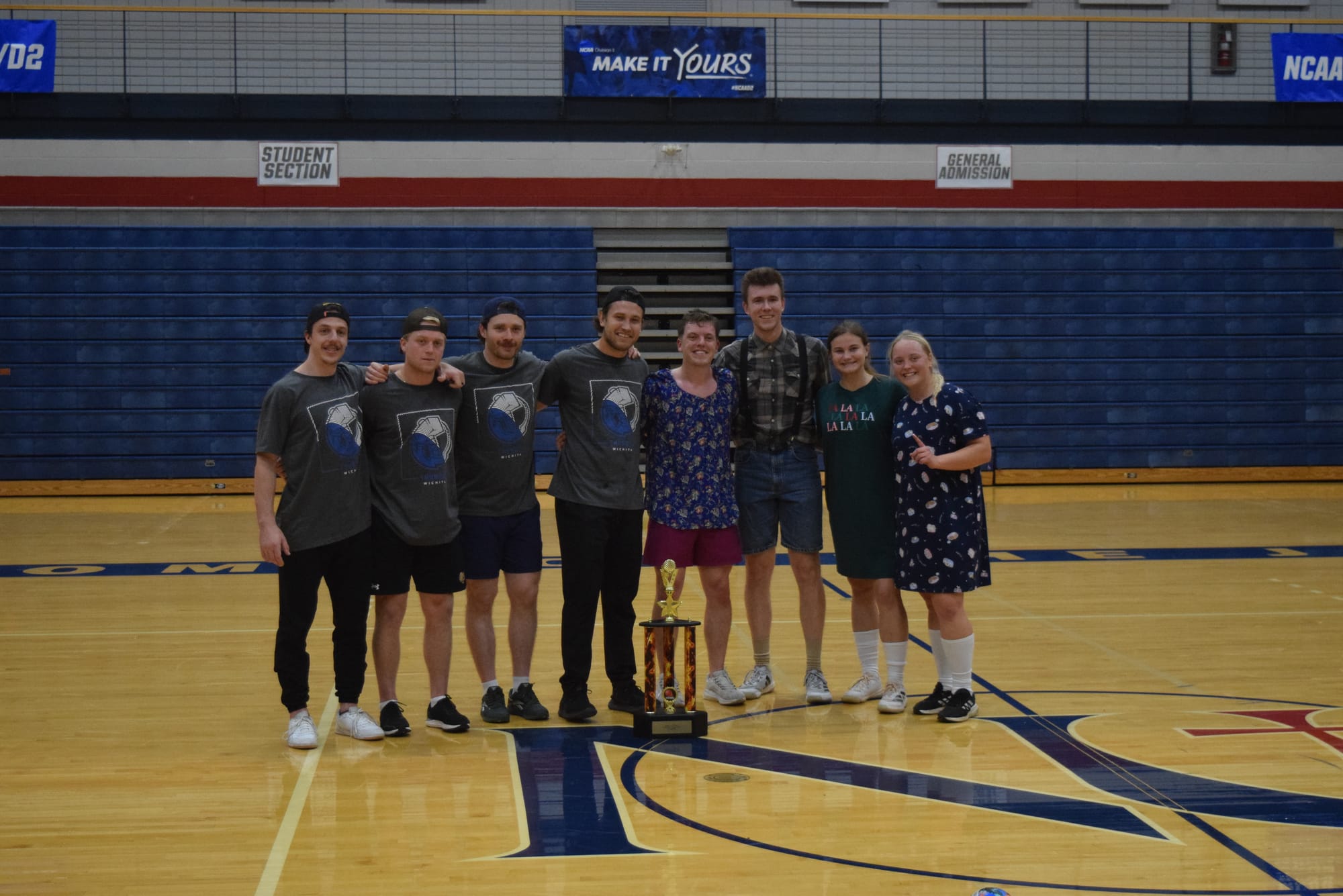 Thunder hockey players surprise Newman dodgeball teams